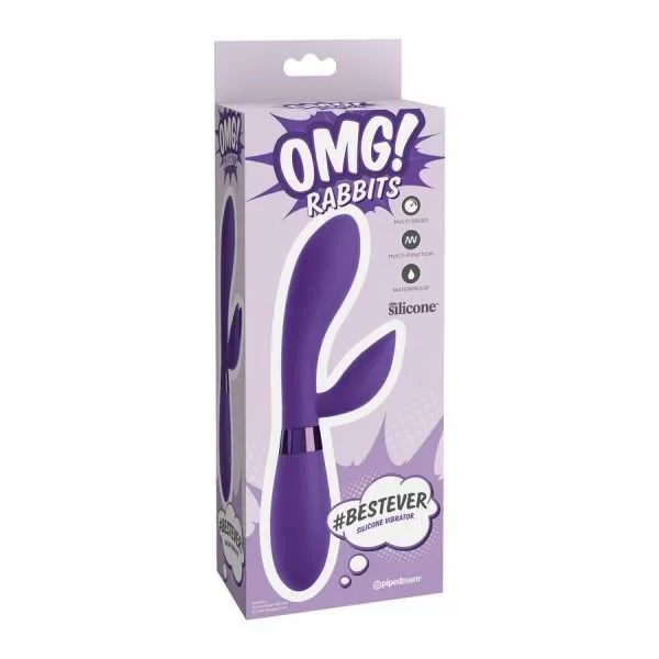 Vibratore Rabbit OMG Bestever Silicone 10 Modalita’ Vibrazione Viola 2