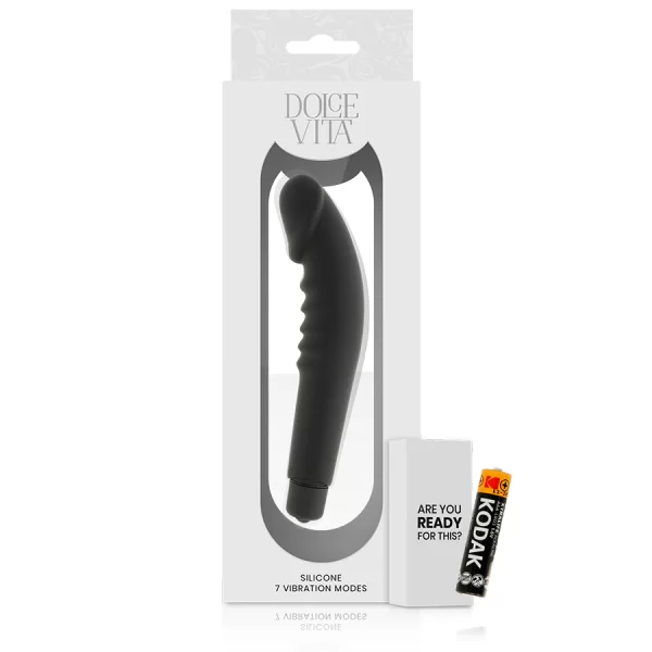 Vibratore Punto G Dolce Vita Realistic Pleasure Silicone Nero 2